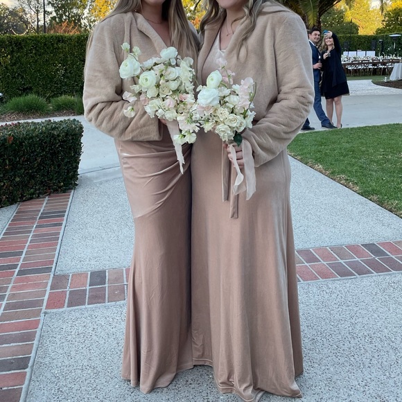 Nude fuzzy open jacket - Picture 2 of 5